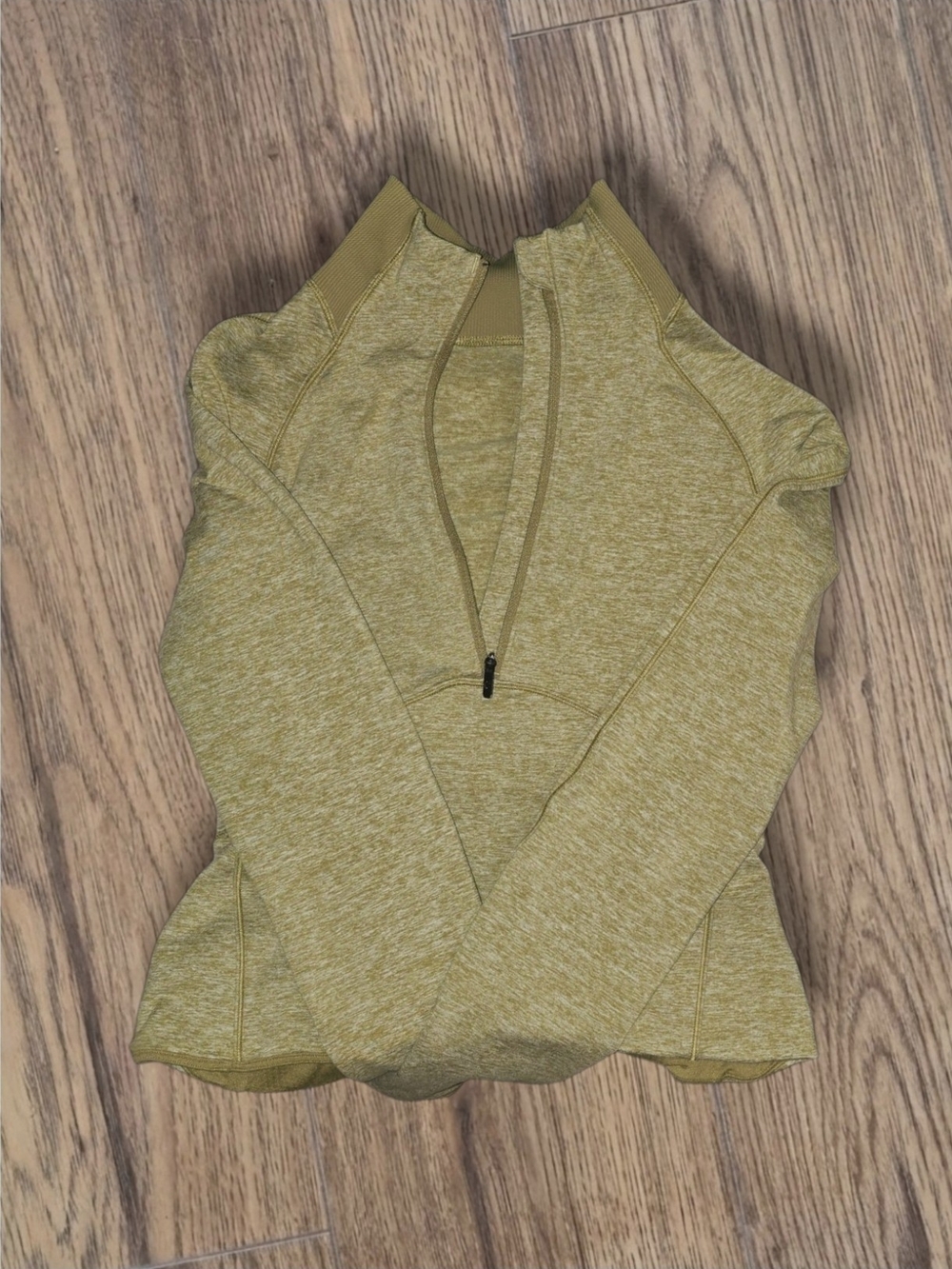 Lululemon Athletica Always Alert 1/2 Zip Pullover Jacket Olive Green-Gold Size 4